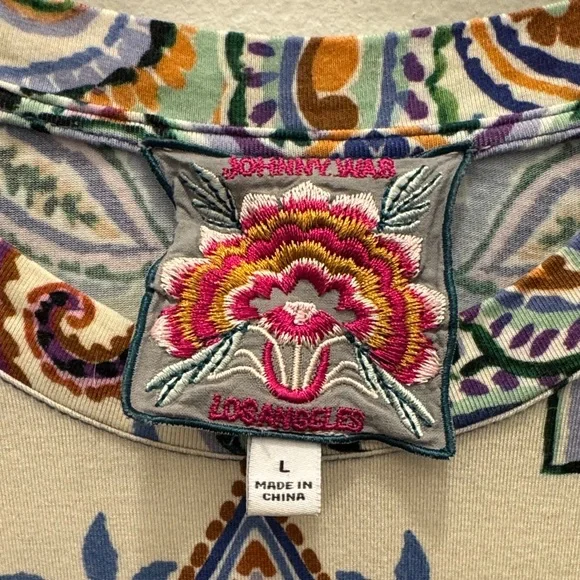 Johnny Was Patterned Tee - Picture 2 of 4